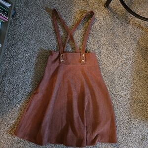 SHEIN Brown Suspender Dress
